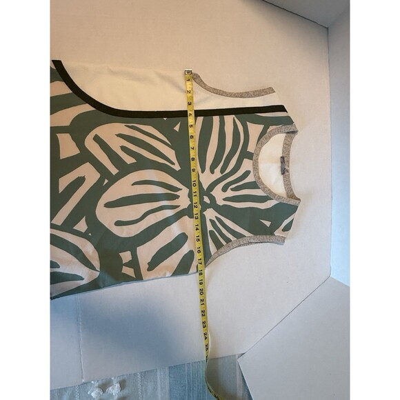 Zara Botanical Print Sleeveless Blouse, Asymmetrical, Spring/Summer Size M - Picture 10 of 16